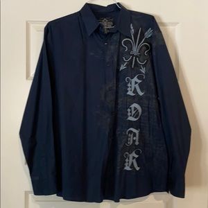 Roar XXL L/S Button Front Shirt